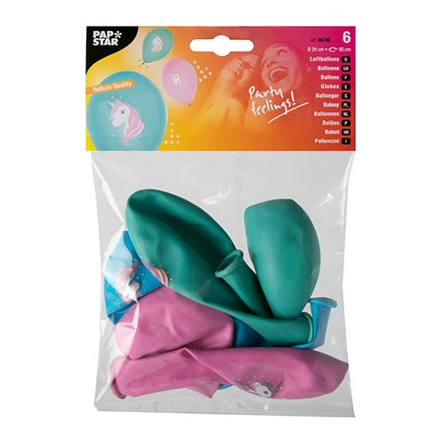 Luftballons "Unicorn" 6 Stk. - DECORAMI