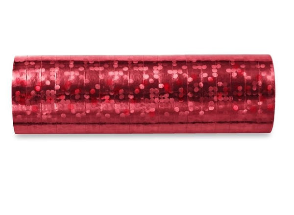 Luftschlangen Holographisch Rot - DECORAMI