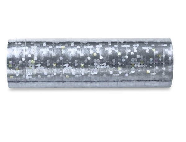 Luftschlangen Holographisch Silber - DECORAMI