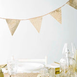 Luxuriöse Wimpel-Girlande Gold - DECORAMI