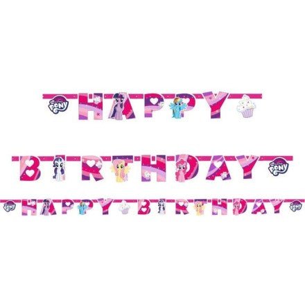 Papiergirlande "Happy Birthday" My Little Pony - DECORAMI