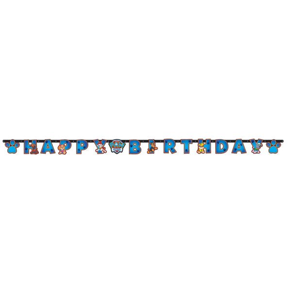 Papiergirlande "Happy Birthday" Paw Patrol - DECORAMI