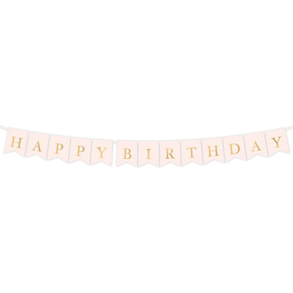 Papiergirlande "Happy Birthday" Rosa - DECORAMI
