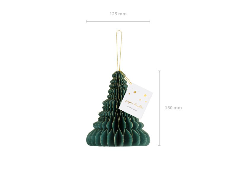 Papierwaben-Ornament Weihnachtsbaum 15cm - DECORAMI