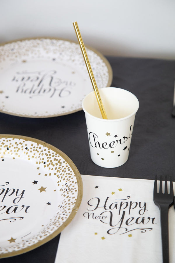 Pappbecher Silvester Cheers 8 Stk. - DECORAMI