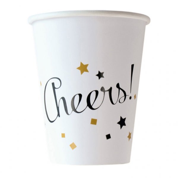 Pappbecher Silvester Cheers 8 Stk. - DECORAMI