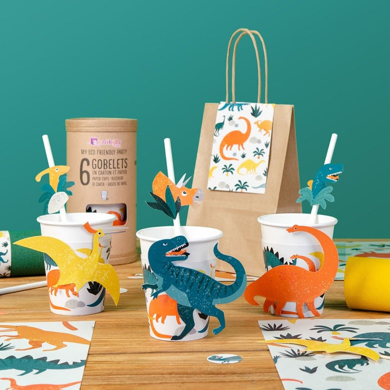 Pappbecher Dinosaurier 6 Stk.