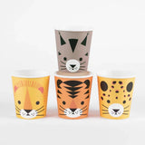 Pappbecher Safari 8 Stk. - DECORAMI
