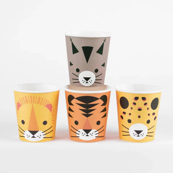 Pappbecher Safari 8 Stk. - DECORAMI