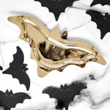 Pappteller Fledermaus Gold 6 Stk. Ø 37 cm - DECORAMI