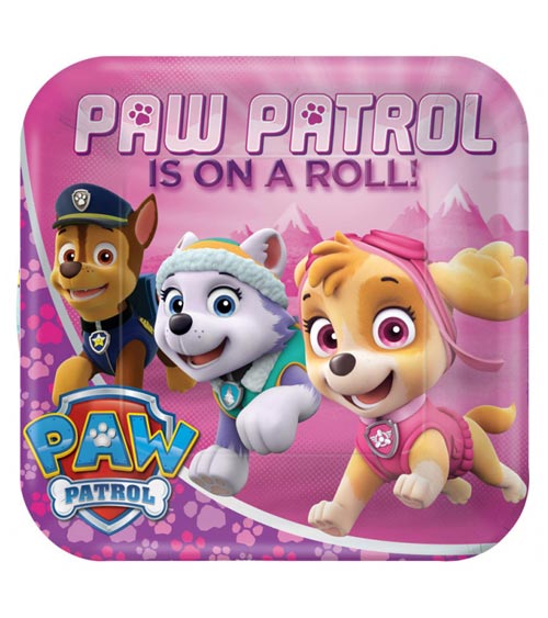 Pappteller Paw Patrol™ Viereckig (8 Stk.) - DECORAMI