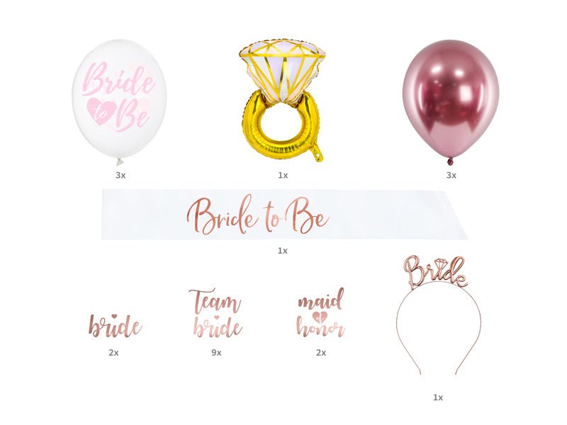 Party Gesamt-Set JGA Team Bride - To Go - DECORAMI