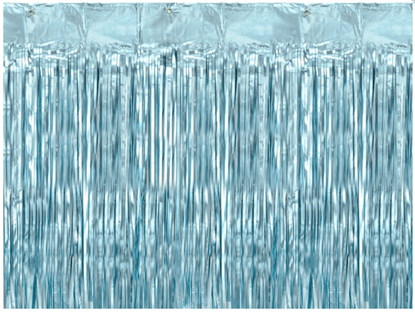 Party Glitzer-Vorhang lang Hellblau - DECORAMI