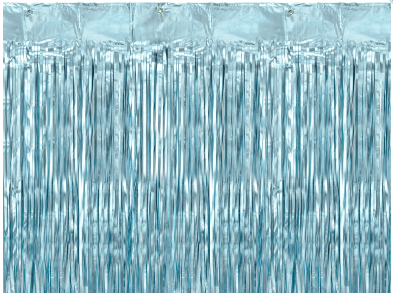 Party Glitzer-Vorhang lang Hellblau - DECORAMI