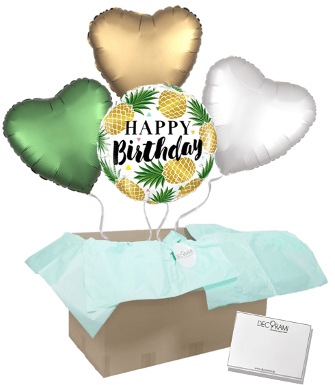 Heliumballon-Geschenk "Happy Birthday" Pineapple - DECORAMI