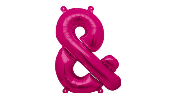Buchstaben Ballon &-Zeichen XXL Pink - DECORAMI