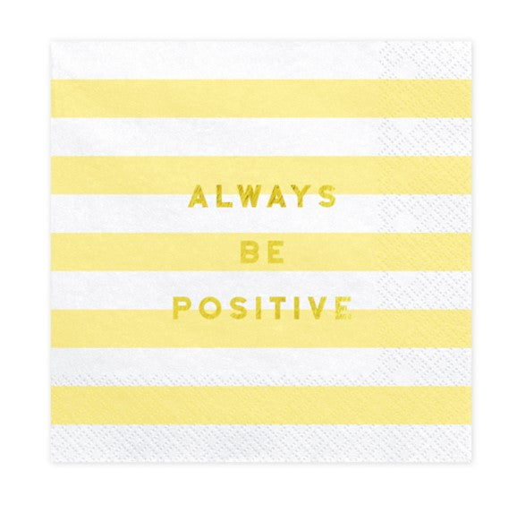 Servietten "Always Be Positive" 20 Stk. - DECORAMI