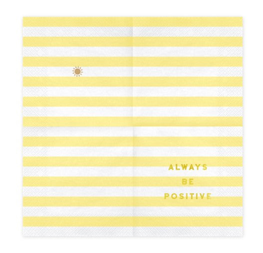 Servietten "Always Be Positive" 20 Stk. - DECORAMI
