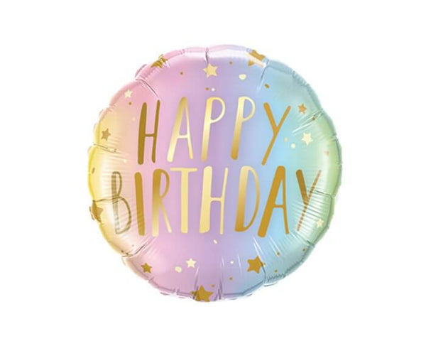 Geburtstagsballon "Happy Birthday" Rainbow - DECORAMI