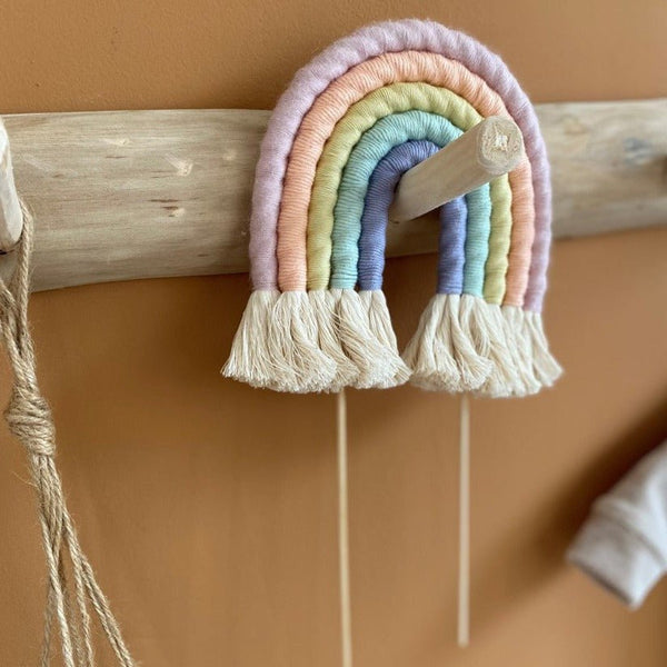 Regenbogen Makramee Caketopper Bunt - DECORAMI