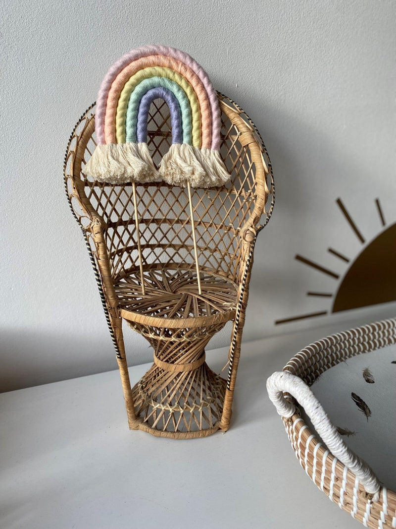 Regenbogen Makramee Caketopper Bunt - DECORAMI