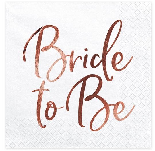 Servietten "Bride to Be" 20 Stk. - DECORAMI