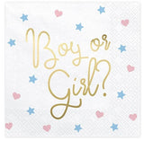Servietten "Boy Or Girl" 20 Stk. - DECORAMI