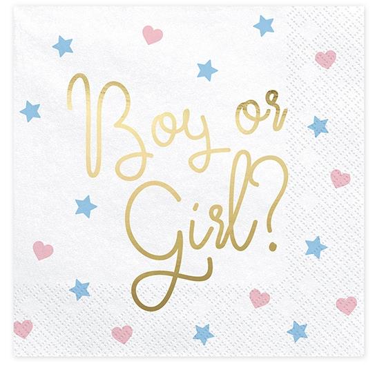 Servietten "Boy Or Girl" 20 Stk. - DECORAMI