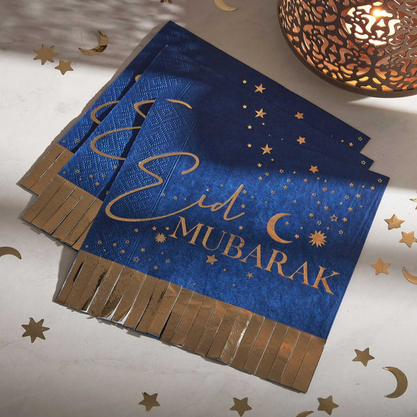 Servietten "Eid Mubarak" 16 Stk. - DECORAMI
