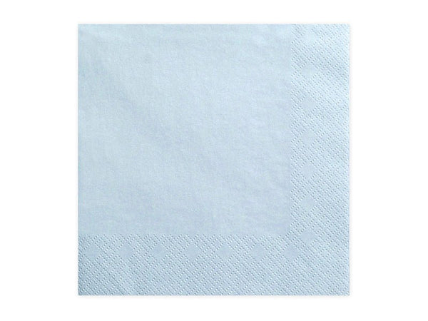 Servietten Einfarbig Hellblau 20 Stk. - DECORAMI