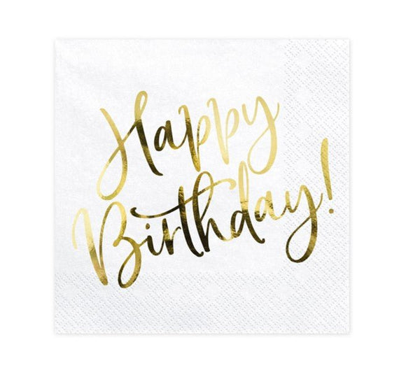 Servietten "Happy Birthday" 20 Stk. - DECORAMI