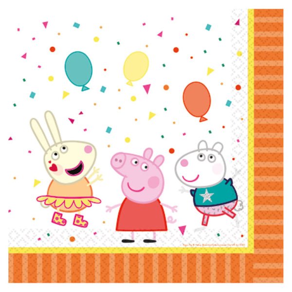 Servietten Peppa Wutz™ Party 16 Stk. - DECORAMI