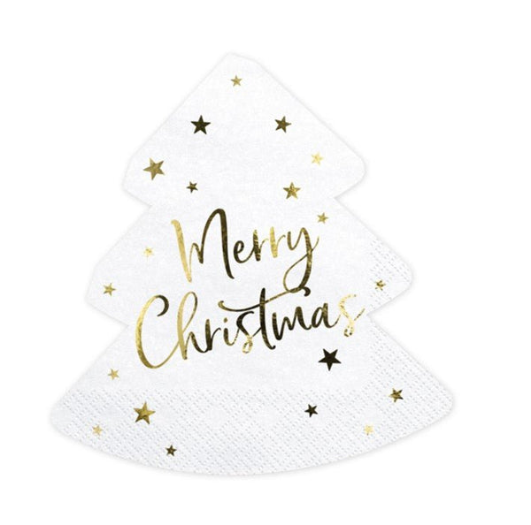 Servietten Weihnachtsbaum "Merry Christmas" 20 Stk. - DECORAMI