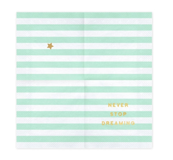 Servietten "Never Stop Dreaming" 20 Stk. - DECORAMI