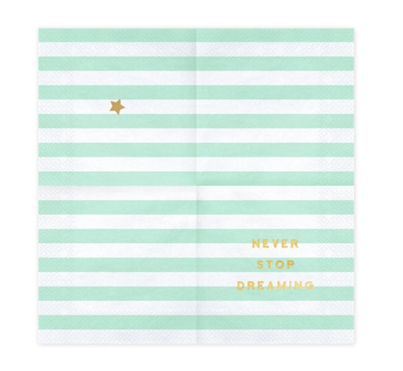 Servietten "Never Stop Dreaming" 20 Stk. - DECORAMI