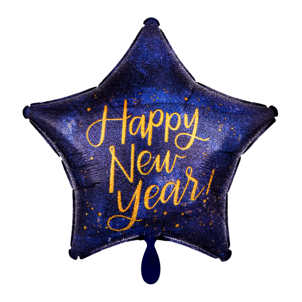 Stern-Folienballon Happy New Year - DECORAMI