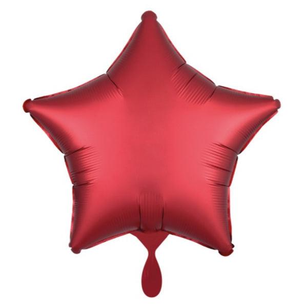 Stern-Folienballon Rot Satin - DECORAMI