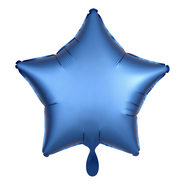 Stern-Folienballon Satin Blau - DECORAMI