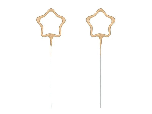 Stern-Wunderkerzen Gold 2 Stk. - DECORAMI