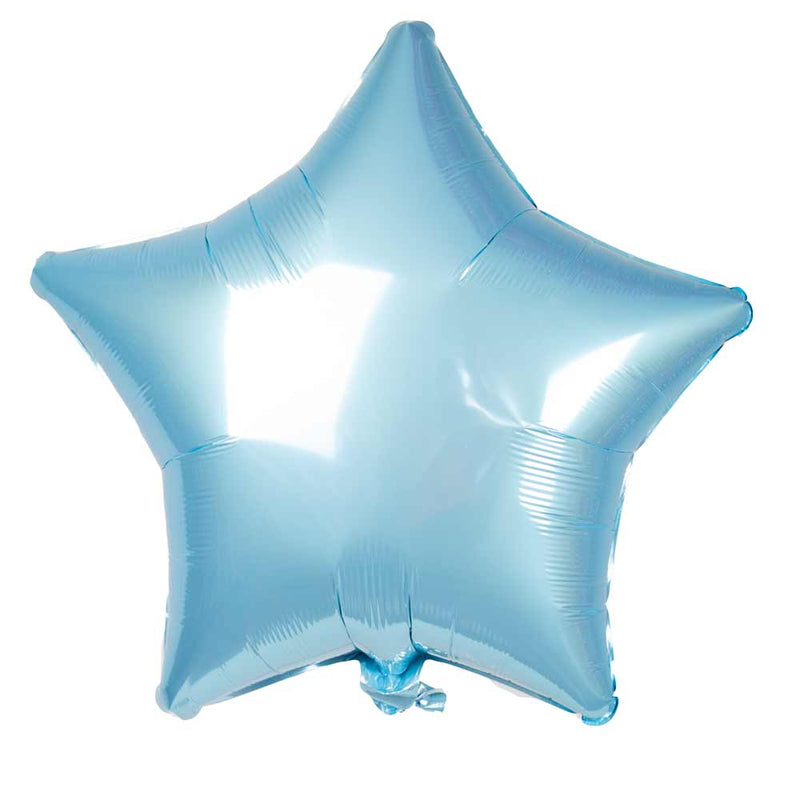 Stern-Folienballon Hellblau - DECORAMI
