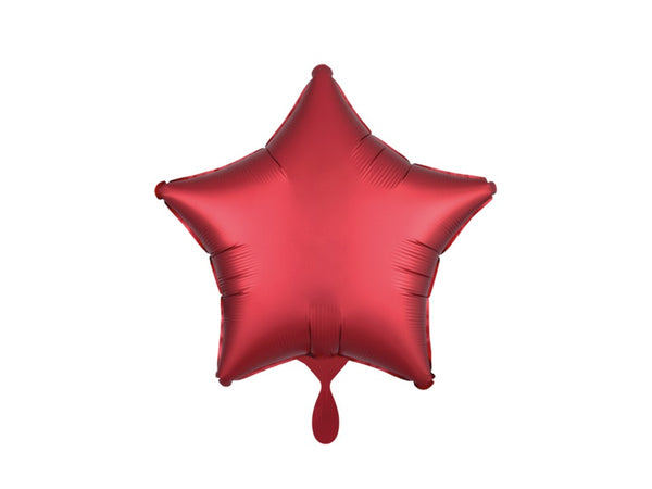 Stern-Folienballon Rot Satin - DECORAMI