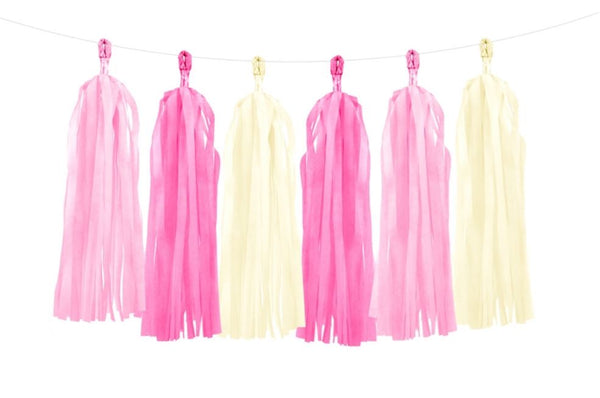 Tasseln Rosa Pink Créme 12 Stk. - DECORAMI