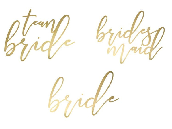 Tattoos Team Bride Gold 15 Stk. - DECORAMI