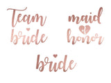 Tattoos Team Bride Roségold 15 Stk. - DECORAMI