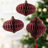 Wabenball Laterne Ø 13cm Dunkelrot - DECORAMI