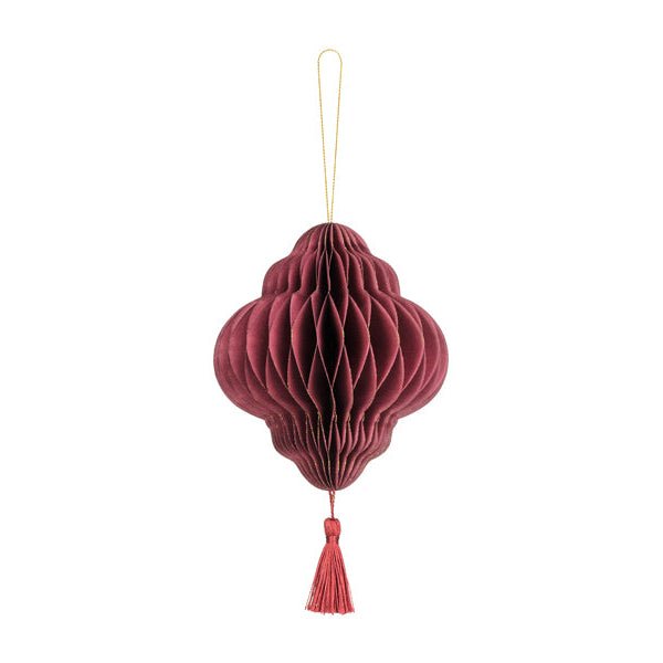Wabenball Laterne Ø 13cm Dunkelrot - DECORAMI