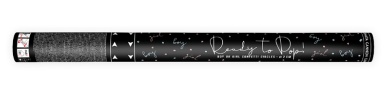XL Konfettikanone 60cm Gender Reveal - It's a Girl - DECORAMI