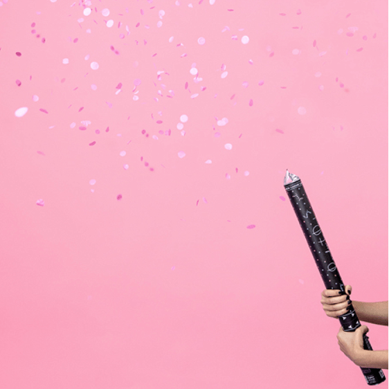 XL Konfettikanone 60cm Gender Reveal - It's a Girl - DECORAMI