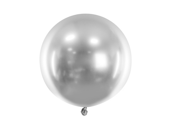 XL Luftballon Ø 60cm Chrom-Silber - DECORAMI