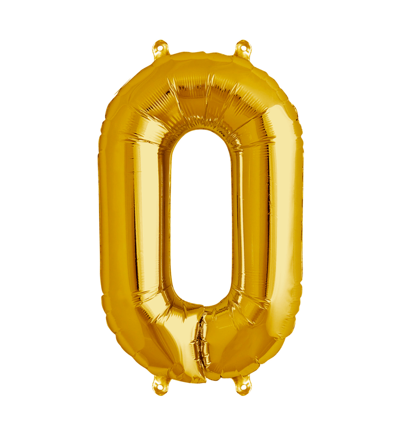 Zahlen Ballon 0 Gold - DECORAMI